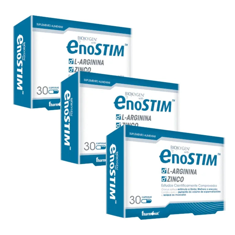 Enostim Fharmonat pack com 3 embalagens de 30 cápsulas suplemento alimentar

