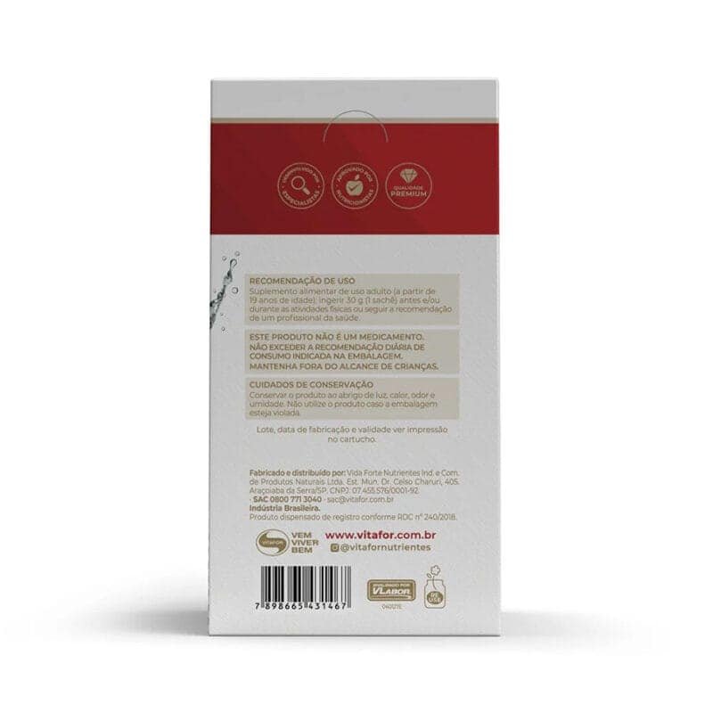 Endurance Caffeine Gel Tangerina 12 saquetas Vitafor, gel energético com cafeína para treinos de resistência e alta intensidade.
