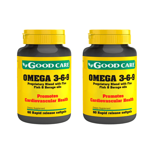 Pack de Omega 3-6-9 para un Cuidado Saludable: 2 x 60 cápsulas blandas con aceites de pescado, linaza y borraja.