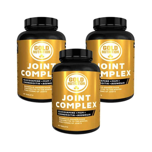 Joint Complex Gold Nutrition pack 3 x 60 comprimidos suplemento com glucosamina condroitina MSM e boswellia para suporte das articulações mobilidade e conforto articular
