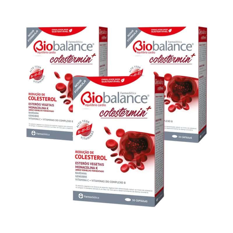 Biobalance Colestermin Plus Farmodiética pack com 2 embalagens de 60 cápsulas suplemento alimentar
