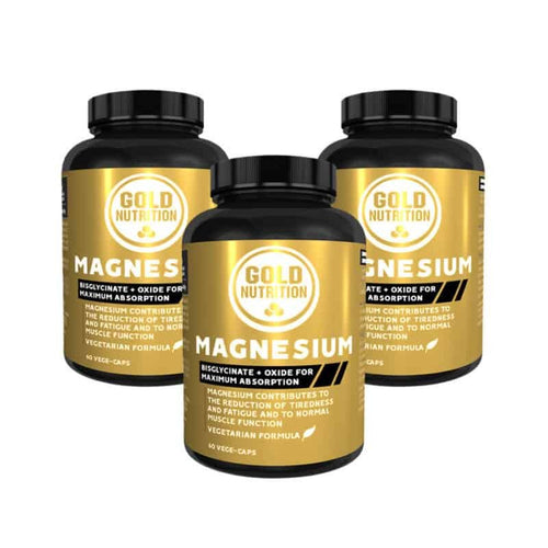 Magnésio glicinato 600 mg Gold Nutrition 60 cápsulas suplemento para músculos sistema nervoso energia e redução do cansaço
