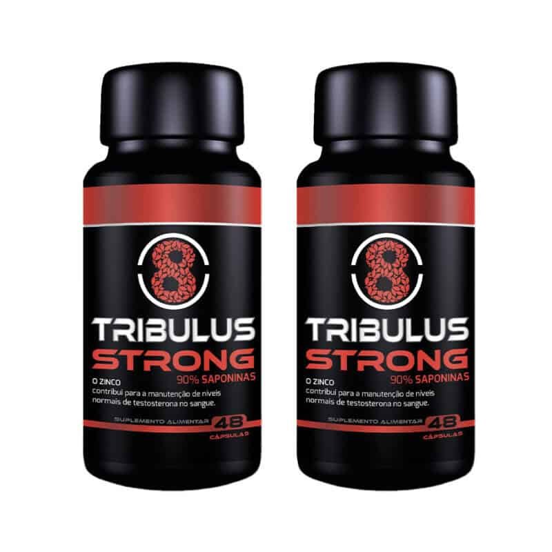 Tribulus Strong Pack 2 x 48 cápsulas Fharmonat, suplemento alimentar com Tribulus terrestris e zinco.
