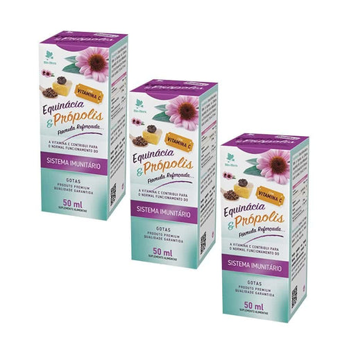 Equinácea + Própolis + Vitamina C Gotas 50 ml BioHera