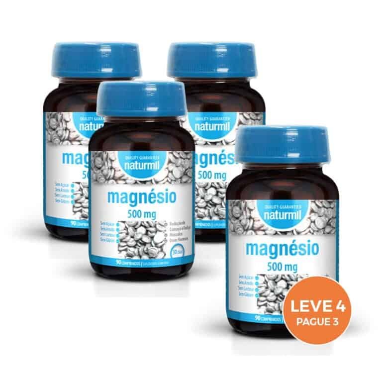 Magnésio 500 mg 90 Comprimidos Naturmil Leve 4 Pague 3
