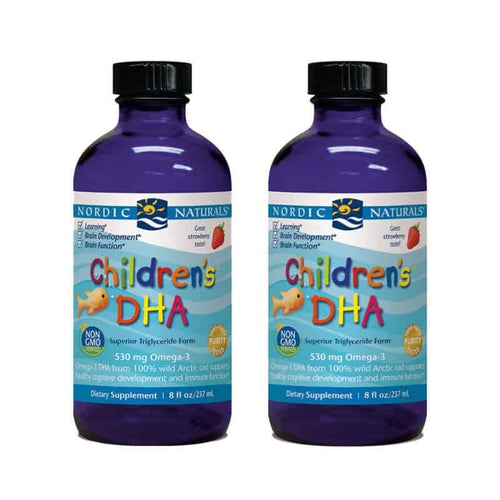 Children’s DHA Nordic Naturals 119 ml suplemento alimentar líquido com ómega 3 e sabor a morango
