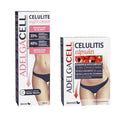 Adelgacell Celulite 40 Cápsulas + Adelgacell Celulite Night Cream 300ml Pack Dietmed, suplemento e creme corporal noturno para cuidado da pele com celulite visível.
