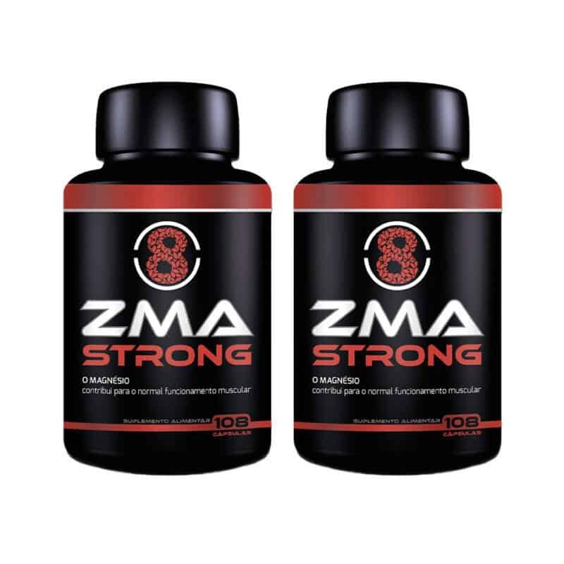 ZMA Strong Fharmonat pack 2 x 108 comprimidos suplemento com zinco magnésio e vitamina B6 para suporte energético e recuperação muscular.