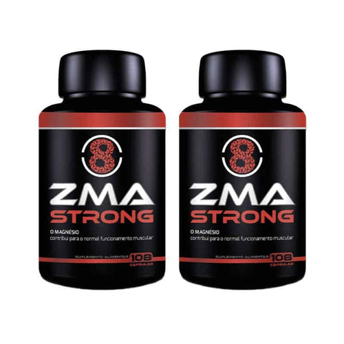 ZMA Strong Fharmonat pack 2 x 108 comprimidos suplemento com zinco magnésio e vitamina B6 para suporte energético e recuperação muscular.