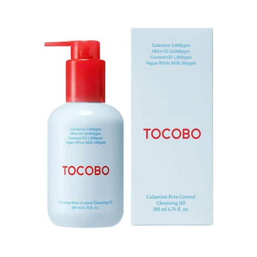 Frasco de 200 ml de aceite limpiador Calamine Pore Control de la marca Tocobo.
