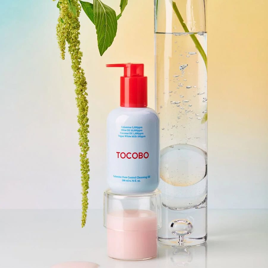 Frasco de 200ml do óleo de limpeza Calamine Pore Control da marca Tocobo