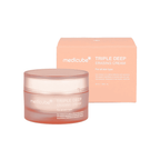 triple collagen cream medicube pote branco de 50ml com tampa vermelha, creme facial anti-idade para firmeza e elasticidade da pele