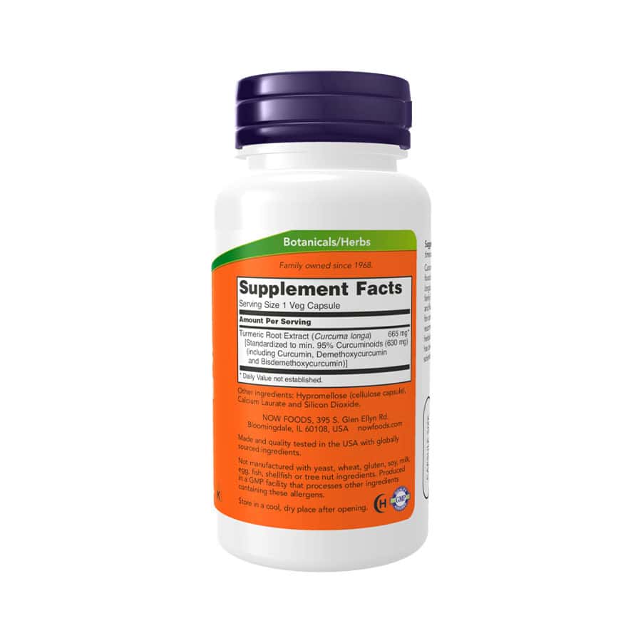 Curcumin Turmeric 60 Cápsulas Now Foods