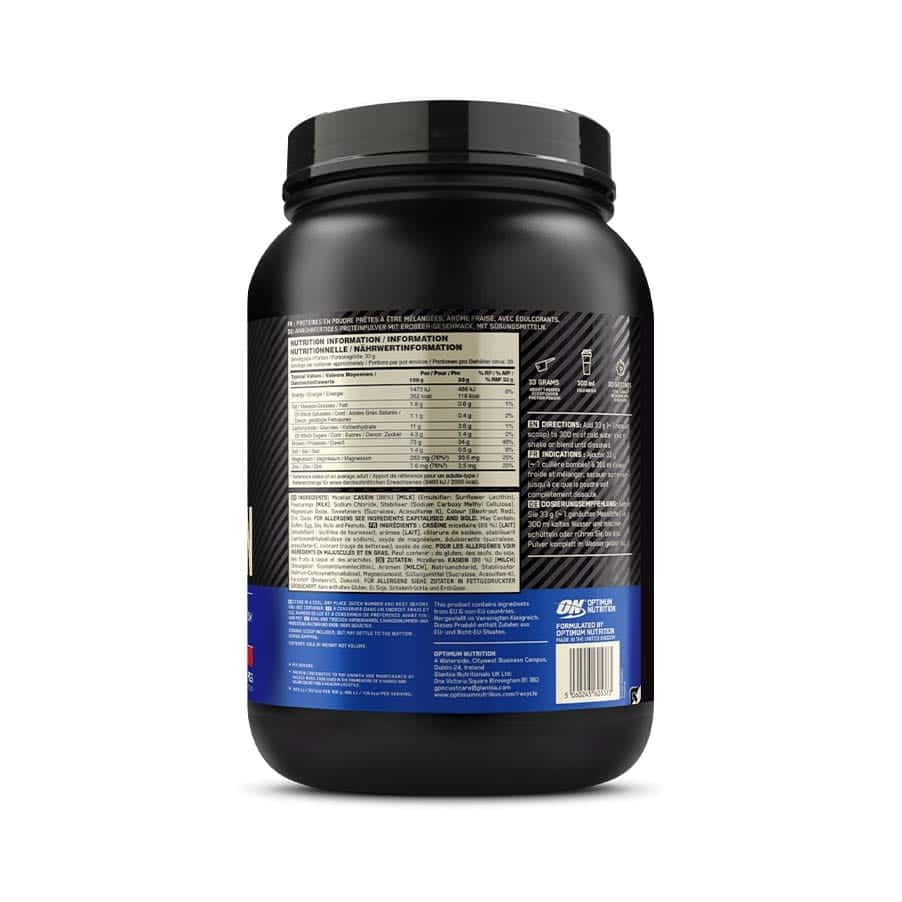 Gold Standard 100% Casein Morango 924gr Optimum Nutrition