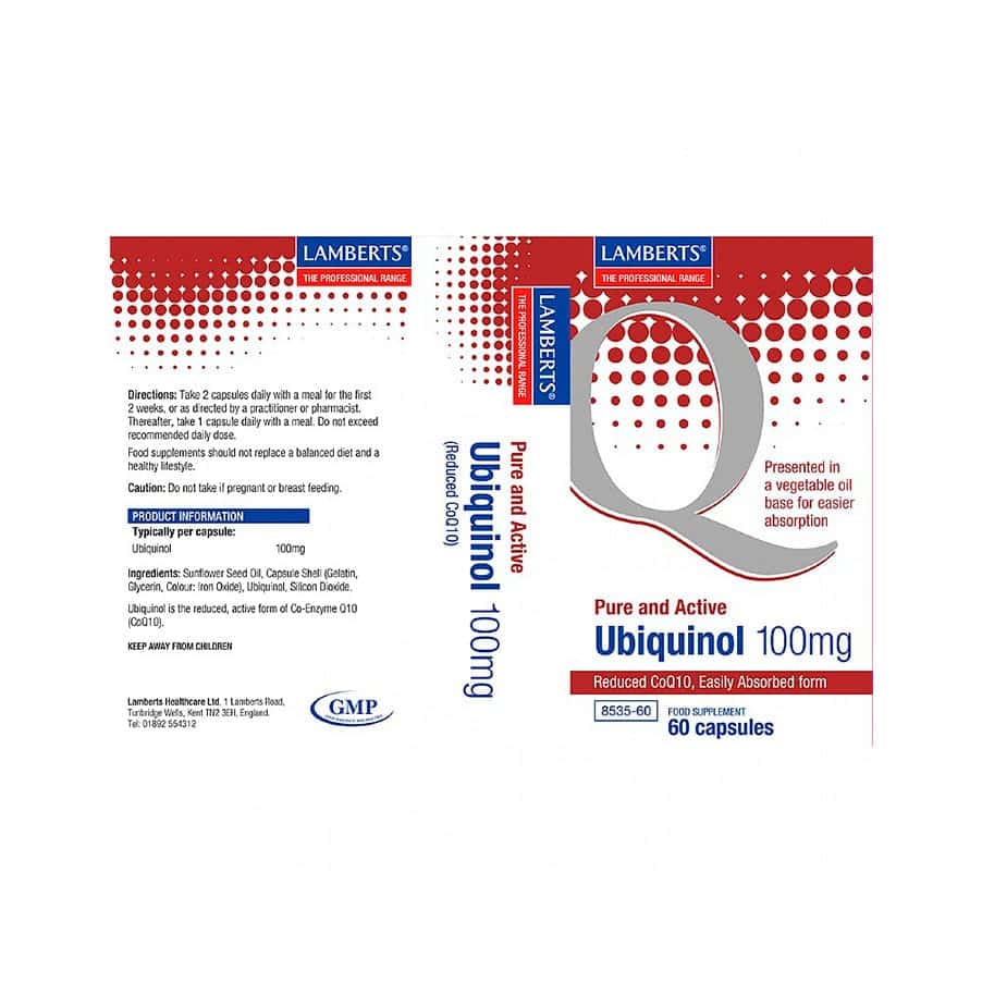 Ubiquinol 100mg 60 Cápsulas Lamberts