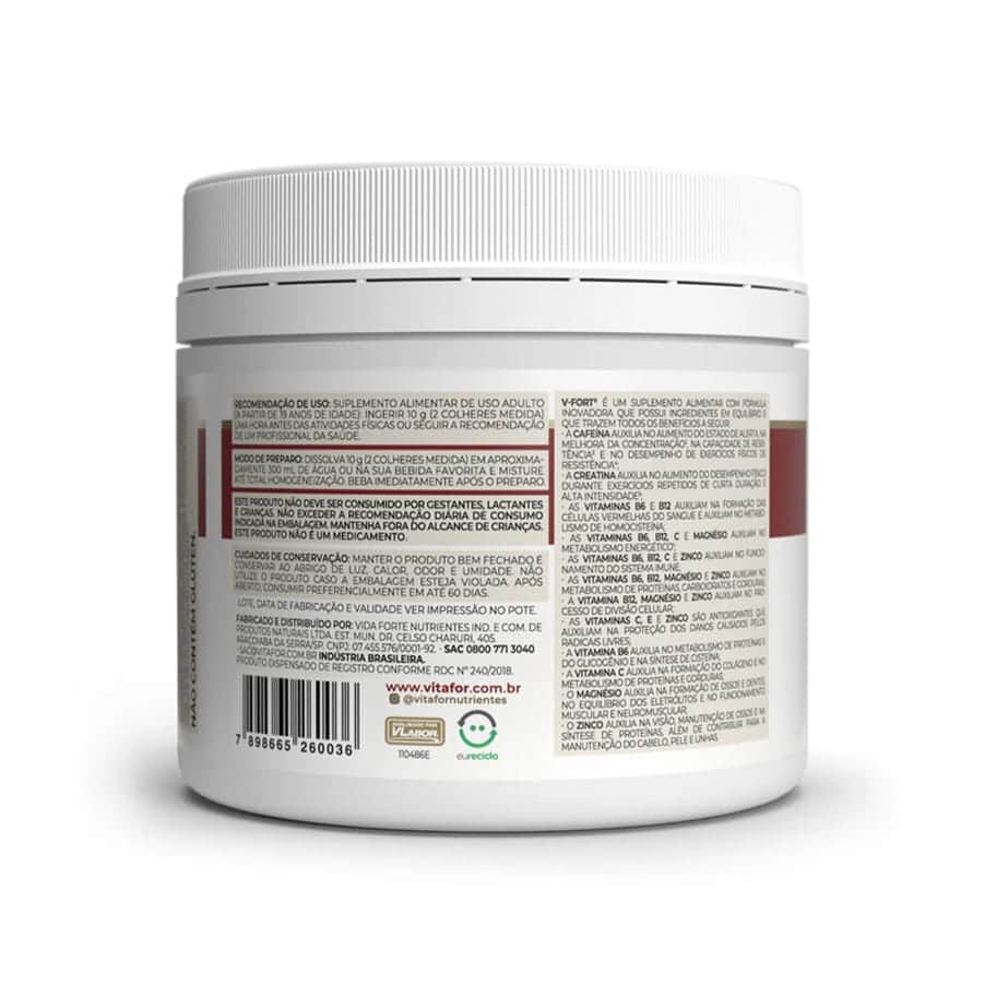 V-Fort Pré-Treino 240gr Frutos Vermelhos Vitafor