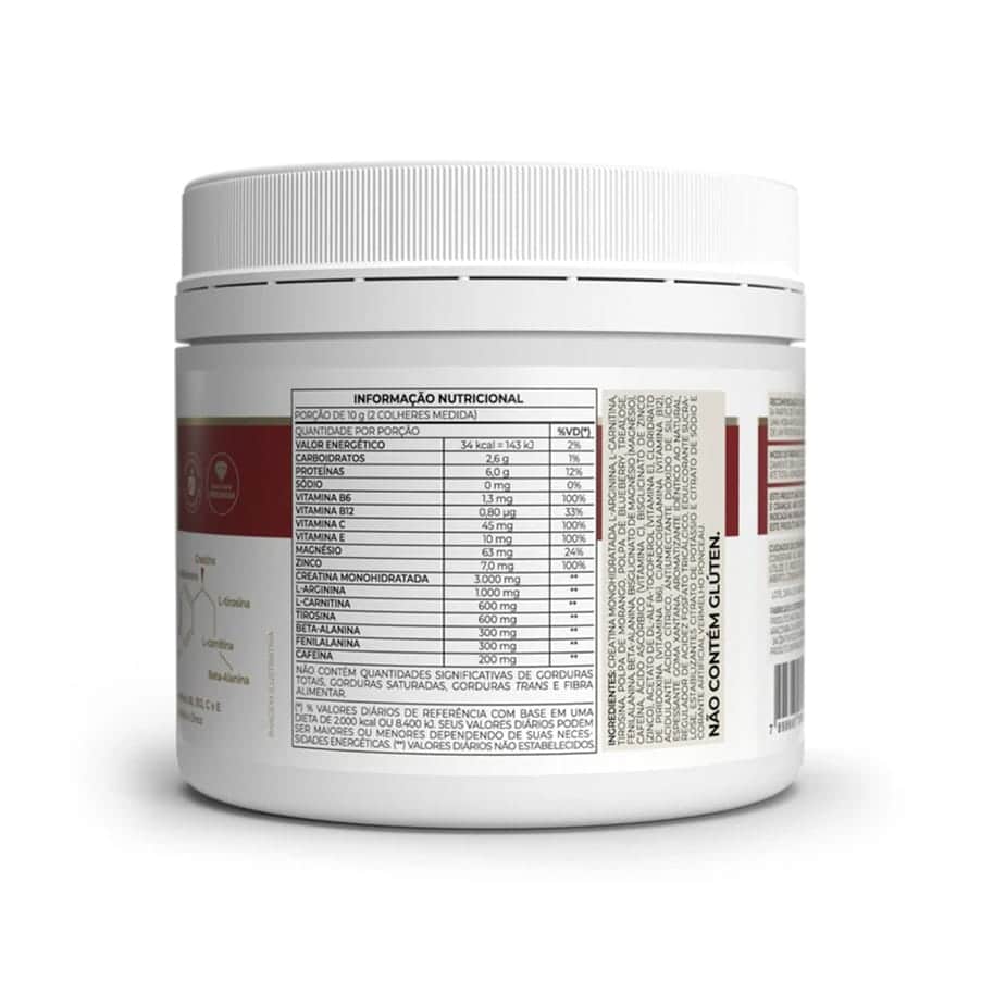 V-Fort Pré-Treino 240gr Frutos Vermelhos Vitafor