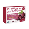 Envase de las tabletas Vita Woman Cranberry Forte 15+15 de Eladiet, que favorecen la salud urinaria y el bienestar de la mujer.