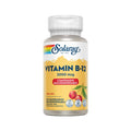 Suplemento de vitamina B12 Solaray de 2000 mcg en frasco con 90 comprimidos, fórmula sublingual para el apoyo de la energía, el metabolismo y el sistema nervioso.