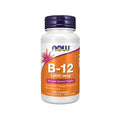 Vitamina B12 1000mcg 250 Losangos Now Foods em embalagem branca com tampa laranja.