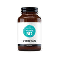 Vitamina B12 1000mcg 60 Cápsulas Viridian, suplemento vegan com metilcobalamina e adenosilcobalamina para energia e sistema nervoso.