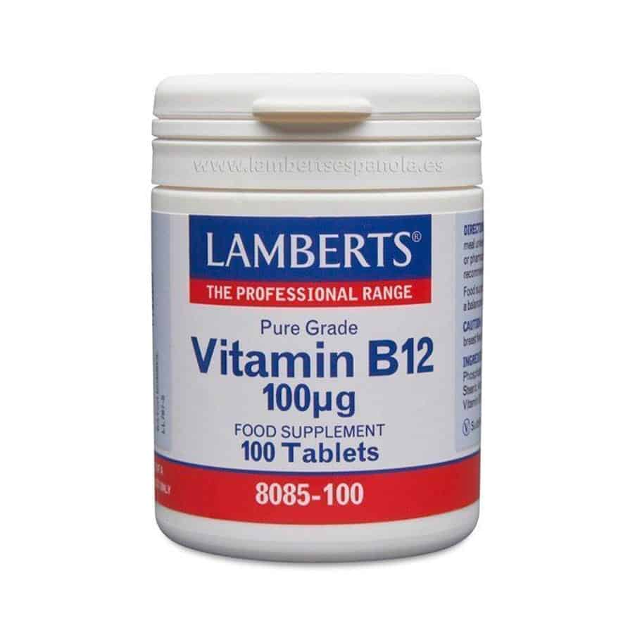 Vitamina B12 (Methylcobalamin) Vegan 100mcg 100 Comprimidos Lamberts