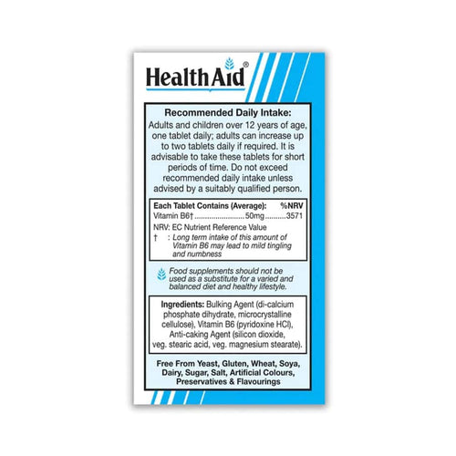 Vitamina B6 50 mg Health Aid