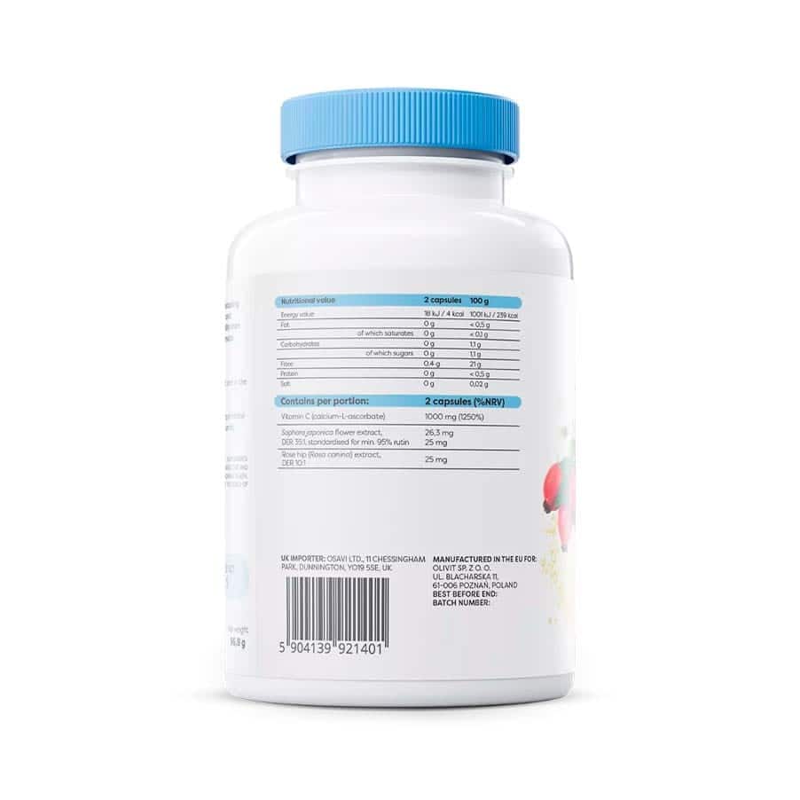 Vitamina C 1000 com Rutina e Rosa Mosqueta 120 cápsulas Osavi