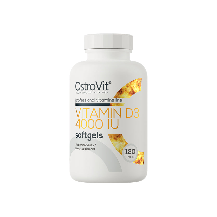 A Vitamina D3 4000 IU 120 Cápsulas OstroVit é um suplemento alimentar em cápsulas com vitamina D3, com 4000 UI de vitamina D3 por cápsula.