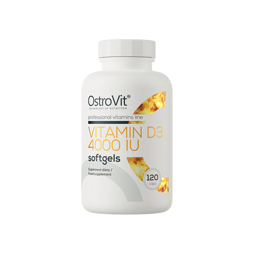 A Vitamina D3 4000 IU 120 Cápsulas OstroVit é um suplemento alimentar em cápsulas com vitamina D3, com 4000 UI de vitamina D3 por cápsula.