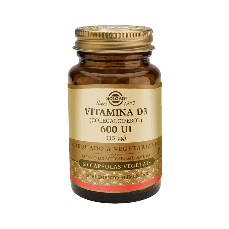Vitamina D3 600 IU 15 Mcg 60 Cápsulas Solgar