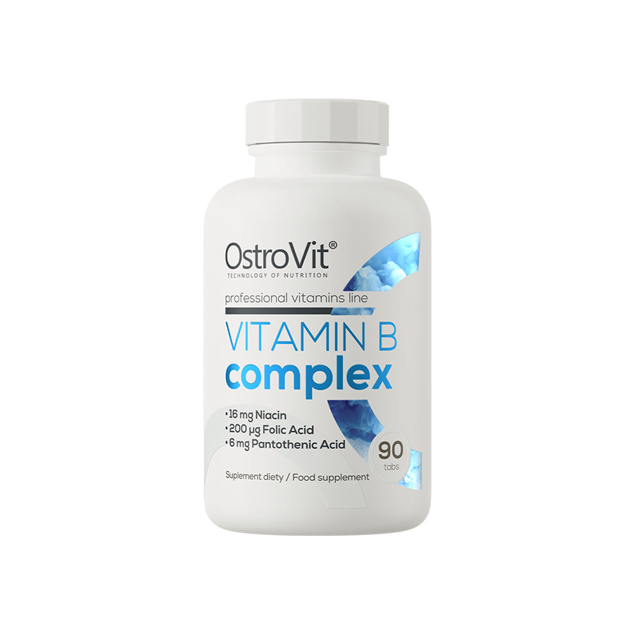 A Vitaminas do Complexo B 90 Comprimidos OstroVit é um suplemento alimentar em comprimidos com vitaminas do complexo B, enriquecido com vitamina C e vitamina E.