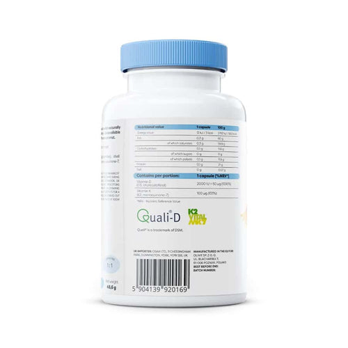 Vitamina D3 + K2 2000UI + 100mcg 120 Cápsulas Osavi