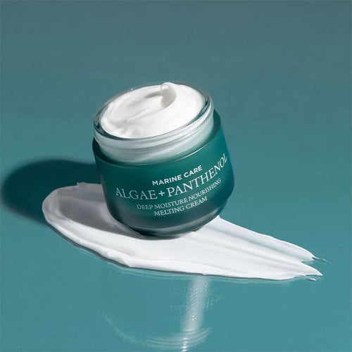 Crema hidratante Heimish Marine Care con algas y pantenol en un tarro de 55 ml para nutrir y calmar la piel.