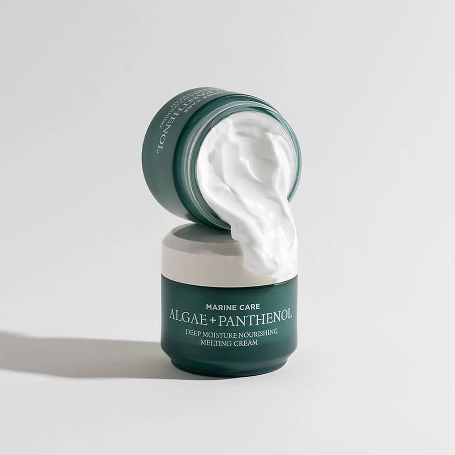 creme hidratante heimish marine care algae+ panthenol em boiao de 55ml para nutrir e acalmar a pele