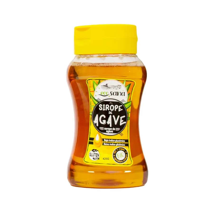 Xarope de Agave Bio 300ml Ecosana adoçante natural biológico de textura líquida para bebidas e receitas.