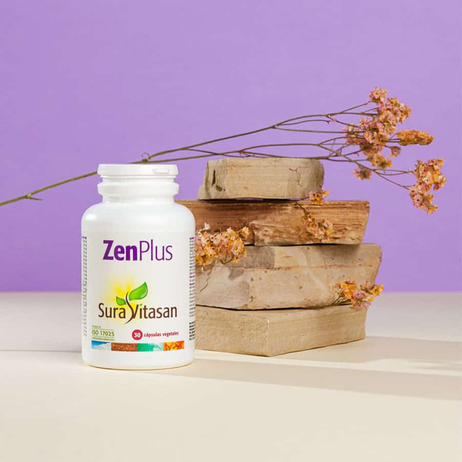Zen Plus Sura Vitasan em cápsulas para apoio do relaxamento e equilíbrio emocional