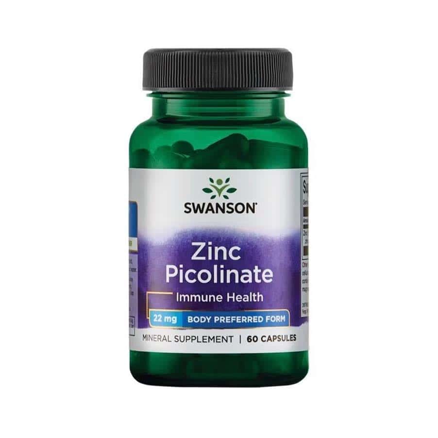 Picolinato de Zinco 22mg 60 Cápsulas Swanson
