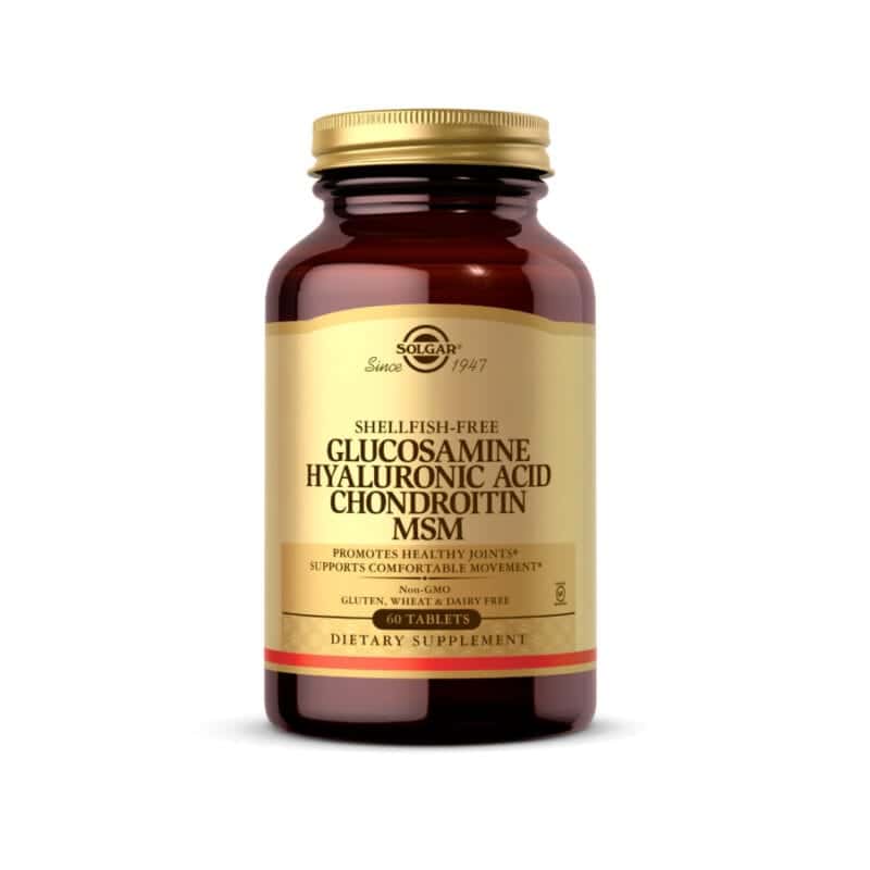 Glucosamina + Ácido Hialurónico + Condroitina + MSM 60 Comprimidos Solgar