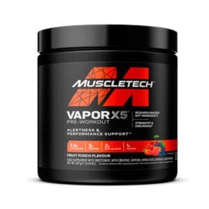 Suplemento pre-entrenamiento con 3 g de monohidrato de creatina y 1,6 g de beta-alanina por dosis. Aumenta la energía, la concentración y la resistencia, ideal para el entrenamiento intenso.