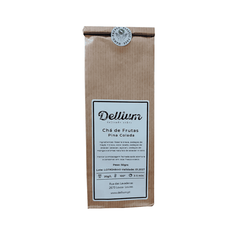 Infusão Piña Colada Premium de 50gr da marca Dellium