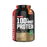 100% Whey Protein 2250 g Caramel Latte de Nutrend es un suplemento proteico elaborado a partir de concentrado y aislado de proteína de suero obtenidos por microfiltración de flujo cruzado.