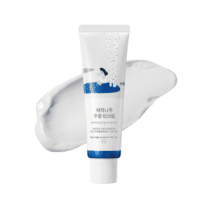 Frasco do Protetor Solar Birch Juice SPF50+ 50ml da Round Lab, proteção solar leve e hidratante com seiva de bétula.