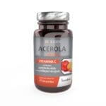 Acerola 3000mg 30 Comprimidos Biokygen, en blanco y rojo, rica en vitamina C natural para reforzar el sistema inmunitario.