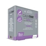 Envase Calmtime Sono 20 Ampollas Biokygen, en blanco y azul, ideal para favorecer un sueño tranquilo y reparador de forma natural.