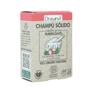 Drasanvi Champú Sólido Cabello Graso en Barra 80 g, una fórmula natural para el control de la grasa y una limpieza equilibrada.