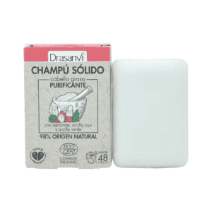 Drasanvi Champú Sólido Cabello Graso en Barra 80 g, una fórmula natural para el control de la grasa y una limpieza equilibrada.