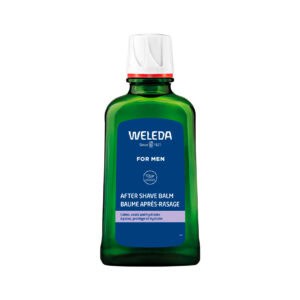 Frasco do Bálsamo Pós Barbear Homem 100ml da Weleda, cuidado calmante e refrescante para após o barbear.