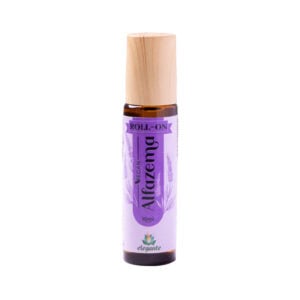 Frasco do Roll-On Alfazema 10ml da Elegante F. J. Campos, óleo essencial calmante com fragrância floral em formato prático