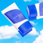 Frasco do Gel Solar Aquoso de Ácido Hialurónico SPF50 50ml da Isntree, protetor solar leve e hidratante para o rosto.